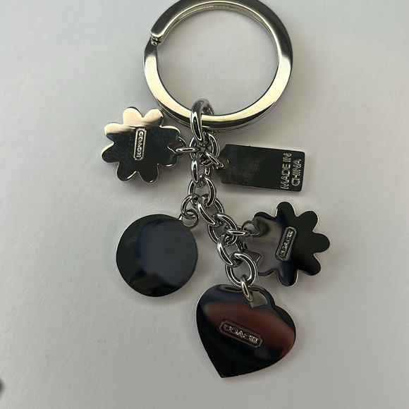 NWOT COACH Vintage Pink Heat Daisy Keychain Fob Purse Charm - Picture 4 of 6